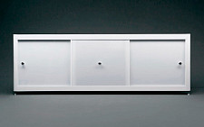Экран под ванну A-Screen 3 дв.grass cream 1501-1700мм, высота (до 570мм) белый/серый/черный профиль от Водопад  фото 2