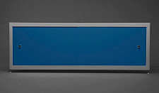 Экран под ванну A-Screen 4 дверцы, голубой 1501-1700 мм, высота до 650 мм, белый / серый / черный профиль от Водопад  фото 1