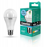 Лампа светодиодная Camelion 12186 LED15-A60/845/E27, 15 Вт, груша, 4500 К, 220 В от Водопад  фото 1