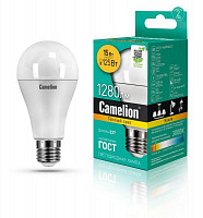 Лампа светодиодная Camelion 12196/12185 LED15-A65/830/E27, 15 Вт, груша, 3000 К от Водопад  фото 1