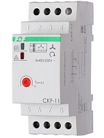 Реле контроля фаз Евроавтоматика F&F EA04.004.003 CKF-11, регулировка задержки отключения, контроль чередования фаз, 2 модуля, монтаж на DIN-рейке от Водопад  фото 1