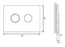 Кнопка смыва Cersanit Accento Circle P-BU-ACN-CIR/Cg, хром глянец, пластик от Водопад  фото 4