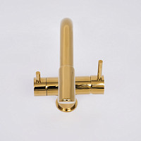 Смеситель для кухни WasserKraft A8377 с подключением фильтра, глянцевое золото от Водопад  фото 5