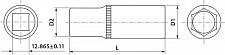 Головка торцевая Thorvik FS11210 глубокая 1/2"DR, 10 мм от Водопад  фото 2