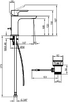 Смеситель для раковины Villeroy & Boch O.Novo TVW10410111061 с донным клапаном, хром от Водопад  фото 2