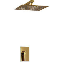 Душевая система WasserKRAFT Aisch A55180 встраиваемая, золото матовое от Водопад  фото 1
