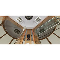 Душевая кабина Niagara Lux 7710G 1000х1000х2200 с г/м, профиль хром, стенки золото, поддон 45см от Водопад  фото 5
