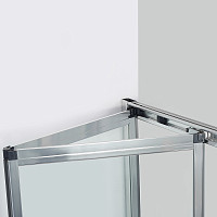 Душевая дверь WasserKRAFT Weser 78F04 900х2000, прозрачное стекло, профиль серебро от Водопад  фото 4