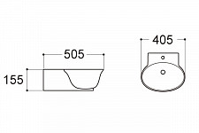 Раковина Акватек Классик AQ5040-00 подвесная 405х505х155 мм от Водопад  фото 3
