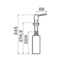 Дозатор для жидкого мыла Omoikiri OM-02-P-BL 4975018 латунь / черный от Водопад  фото 2