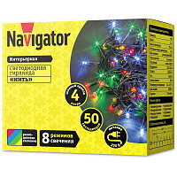 Гирлянда Navigator 61792 61 792 NGF-S01-50RGBY-5-4m-230-C8-G-IP20 от Водопад  фото 2