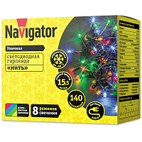 Гирлянда Navigator 61826 61 826 NGF-S01-140RGBY-10-15.5m-230-C8-BL-IP44 от Водопад  фото 2