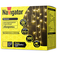 Гирлянда Navigator 61843 61 843 NGF-I02-100WW-8-3.5m-230-TR-IP44 от Водопад  фото 2