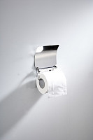 Держатель туалетной бумаги Ledeme L504 с крышкой, хром от Водопад  фото 3