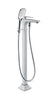 Смеситель для ванны с душем Timo Helmi 4000/00-16Y-CR напольный, белый от Водопад  фото 1