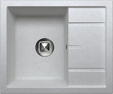 Мойка кухонная Tolero Classic R-107 60х50 см, прямоугольная, искусственный камень, цвет серый металлик от Водопад  фото 1