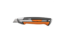 Нож Fiskars 1027227 строительный с выдвижным, сменным лезвием 18мм CarbonMax от Водопад  фото 1