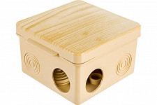 Коробка распаячная Эра ОП КОР Б0043225 80х80х50 мм с гермовводами 7 входов IP54 сосна от Водопад  фото 2