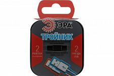Разветвитель электрический Эра SP-2-USB-B, Б0049535 на 2 розетки + 2 USB 2400 мА без заземления 10А от Водопад  фото 4