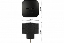Разветвитель электрический Эра SP-4-USB-B, Б0049536 на 4 розетки + 2 USB 2400 мА без заземления 10А от Водопад  фото 2