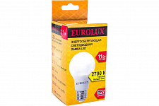 Лампа светодиодная Eurolux LL-E-A60-11W-230-2,7K-E27, 76/2/15 (груша, 11 Вт, теплый, Е27) от Водопад  фото 2