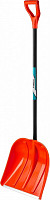 Лопата снеговая Сибин ЛПА-410 421845 410 мм, пластиковая, с алюминиевой планкой, эргономичный алюминиевый черенок, V-ручка от Водопад  фото 1