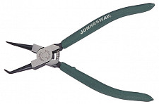 Щипцы загнутые Jonnesway AG010005 90° для стопорных колец с ПВХ рукоятками, сжим, 180 мм, 12-65 мм от Водопад  фото 1