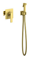 Гигиенический душ Timo Torne 4389/17SM со смесителем, встроенный, золото матовое от Водопад  фото 1