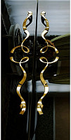 Пенал Clarberg Due Amanti Due.05.25/BLK/GL, цвет черный, ручки золото от Водопад  фото 3