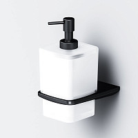 Стеклянный диспенсер для жидкого мыла с настенным держателем AM.PM Inspire 2.0 A50A36922, черный от Водопад  фото 1