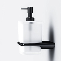 Стеклянный диспенсер для жидкого мыла с настенным держателем AM.PM Inspire 2.0 A50A36922, черный от Водопад  фото 2
