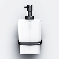 Стеклянный диспенсер для жидкого мыла с настенным держателем AM.PM Inspire 2.0 A50A36922, черный от Водопад  фото 3