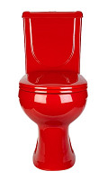 Унитаз-компакт Оскольская керамика Ирида Стандарт 40360130402 с горизонтальным выпуском красный от Водопад  фото 2
