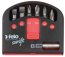 Набор бит Felo SL/PZ/PH Industrial 02060116 с держателем бит в кейсе Swift, 7 шт от Водопад  фото 1