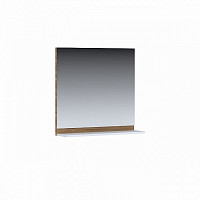 Зеркало с полкой Bandhours Elba Elb700.11, 690х106х700, белый глянец, вставка дуб от Водопад  фото 1