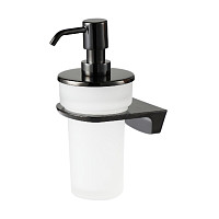 Дозатор для жидкого мыла WasserKRAFT Glan 5199, стекло, черный глянец от Водопад  фото 1