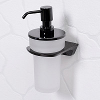 Дозатор для жидкого мыла WasserKRAFT Glan 5199, стекло, черный глянец от Водопад  фото 2