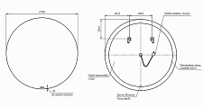 Зеркало Cersanit Eclipse smart 64148 90x90 с подсветкой круглое черная рамка от Водопад  фото 5