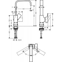 Смеситель для раковины Hansgrohe Metropol 32511000 с донным клапаном, хром от Водопад  фото 3