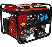 Генератор бензиновый DDE G650Е 917-439 1ф, 6,0/6,5 кВт, бак 25 л, 88 кг, дв-ль 14 л.с., элстарт от Водопад  фото 1
