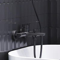 Смеситель для ванны и душа Damixa Merkur 401000300, черный от Водопад  фото 3