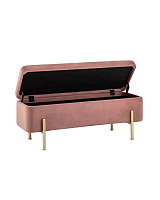 Банкетка Stool Group Болейн с ящиком велюр розовый от Водопад  фото 2