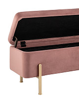 Банкетка Stool Group Болейн с ящиком велюр розовый от Водопад  фото 3