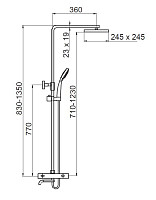 Душевая система Zeegres Lombardia 30051001, с термостатом, хром от Водопад  фото 2