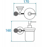 Дозатор для мыла подвесной Cezares Olimp SOI-01-Sw, хром от Водопад  фото 2