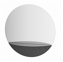 Зеркало настенное Evoform Shadow BY 0561 с полочкой (цвет: черный) D 60 см от Водопад  фото 1