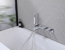 Смеситель Abber Rund AF8730 для ванны скрытого монтажа, прогрессивный картридж, цвет хром от Водопад  фото 2