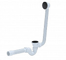 Обвязка для ванны Ани-пласт EC155BL 1.1/2&quot; х40 мм click/clack, прямоточная, с гибкой трубкой 40/50, цвет черный