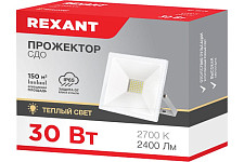 Прожектор Rexant СДО 605-028 30 Вт 2400 Лм 2700 K белый корпус от Водопад  фото 5