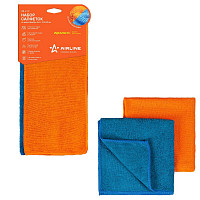 Набор салфеток Airline ABV01 из микрофибры, синяя и оранжевая (2 шт, 30х30 см) от Водопад  фото 1